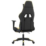  Gaming stol z oporo za noge črno in zlato umetno usnje, (21152279) | Shoptok.si