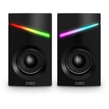 Connect IT CSP-1100-BK - SET 2x LED RGB gejmerskih zvučnika 6W/5V, crna | Eponuda.com