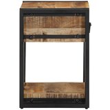 vidaXL Nočne omarice 2 kosa 40x35x50 cm Masivni neobdelan les Mango | Shoptok.si