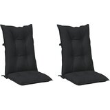  Set Jastučića za Stolicu s Visokim Naslonom 2 pcs Melange Crna | shoptok.hr