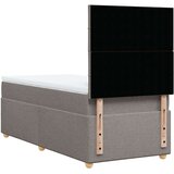  Krevet s oprugama i madracem smeđesivi 90x190 cm od tkanine | shoptok.hr