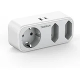 Vtični razdelilec 324C (TS-324-C), 1x Schuko + 2x Euro vtičnici, 1x USB-A, 1x USB-C, (5000257207)