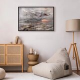  Slika - Connected Clouds (1 Part) Wide 60x40 U crnom drvenom okviru | shoptok.hr