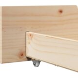 vidaXL krevetna konstrukcija smeđa 75 x 190 cm čvrsta borova drva | shoptok.hr