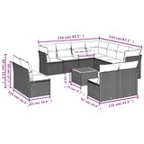  12-dijelni set vrtnih sofa od poliratana s jastucima crni | shoptok.hr