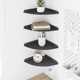  Lebdeća polica s policom s pohranom 4 pcs Crna 24 x 24 x 2 cm | shoptok.hr