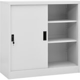 vidaXL uredski ormarić s kliznim vratima svjetlosivi 90x40x90 cm čelik Cijene
