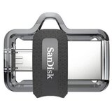 San Disk MICRO USB & USB DISK 64GB ULTRA DUAL, 3.0, srebrno-črn, drsni priključek | Shoptok.si