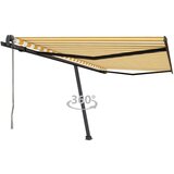  Samostojeća automatska tenda 450 x 350 cm žuto-bijela | shoptok.hr