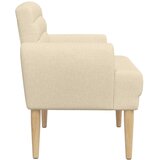  Ljubavni kauč s gumbima Krem 116 x 67 x 80 cm Tkanina | Eponuda.com
