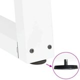  Noge za jedilno mizo v obliki črke V, 2 kosa, bele barve, 100 x (72-73,3) cm, jeklo, (22123516) | Shoptok.si