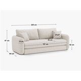 Micadoni Svetlo siva raztegljiva sedežna garnitura 225 cm Dormi – | Shoptok.si
