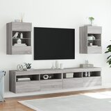  Zidni TV ormarić s LED svjetlima siva boja hrasta 40x30x60,5 cm | shoptok.hr