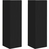 TV zidni ormar 2 pcs Crna 30 x 31 x 100 cm Konstruirano drvo | Eponuda.com