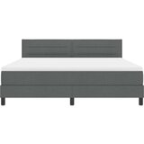 Box Spring Krevet s Madracem Tamnosiva 180x200 cm Tkanina | shoptok.hr