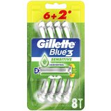 Gillette Blue3 sensitive jednokratni brijač, 6+2 brijača Cene