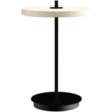 UMAGE Črno-bela kovinska LED namizna svetilka s kovinskim senčilom (višina 31 cm) Asteria Move – u