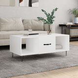 The Living Store Klubska mizica bela 102x50x40 cm inženirski les - Klubska Mizica, (21573025) Cene