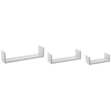 Zidne police 3 kom FIXY 22x10x7, 32x10x8,5, 42x10x10cm mdf, Bijele
