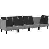  Set namještaja za dnevni boravak 4 pcs Tamnosiva Tkanina | Eponuda.com