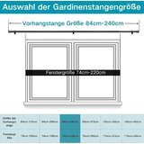 AIITOMG teleskopska palica za zavese 84–220 cm, črna | Shoptok.si