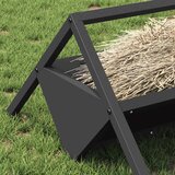 Hranilica za stoku Crna 111 x 76 x 38 cm Hladno valjani čelik | Eponuda.com