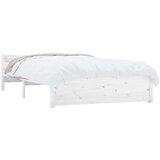  Posteljni okvir bel iz trdnega lesa 140x200 cm, (20644699) | Shoptok.si