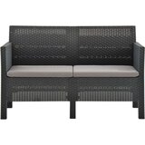 vidaXL 3-dijelna vrtna garnitura s jastucima PP ratan antracit | shoptok.hr