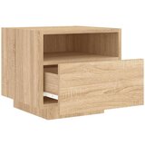 vidaXL Nočna omarica z LED lučkami sonoma hrast 40x39x37 cm | Shoptok.si