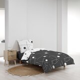 Douceur d intérieur Bela/temno siva enojna posteljnina iz mikrovlaken 140x200 cm Sonate – | Shoptok.si