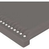  Vzglavje z ušesi sivo 203x16x118/128 cm umetno usnje, (20934041) | Shoptok.si
