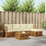  Set vanjskih sofa 6 kom. Prirodna i krem Bijela 59 x 59 x 37 cm | shoptok.hr