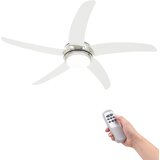 vidaXL dekorativni stropni ventilator s svetilko 128 cm bel Cene