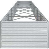 vidaXL Povišena vrtna gredica 600 x 80 x 45 cm pocinčani čelik srebrna | shoptok.hr