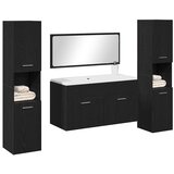  Set namještaja za kupaonicu 4 pcs Crni hrast Konstruirano drvo | shoptok.hr