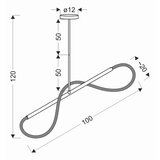 Lesnina XXXL VISEČA NIHALNA LED-SVETILKA Supreme 2100 lm 3000 K | Shoptok.si