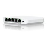 Ubiquiti 5-port 2.5G switch that can be powered with PoE or a USB-C adapter; 4x 2.5 GbE ports, 2.5 GbE PoE input port for power - USW-FLEX-2.5G-5-EU | Shoptok.si