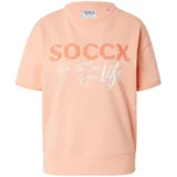 Soccx Sweater majica marelica / breskva / bijela