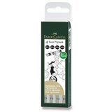 Faber-Castell Flomastri Ecco Pigment - 4 kosi, črna | Shoptok.si