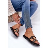Boto Embellished Flat Women's Sandals Black Adivrae Cijene