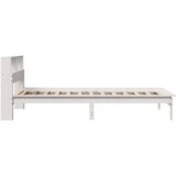 vidaXL Krevet s regalom za knjige bez madraca bijeli 90x200cm borovina | shoptok.hr