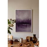Wallxpert uramljena slika 115219, apstraktni pejzaž jezera u ljubičastim tonovima, 50 x 70 cm, beli ram Cene