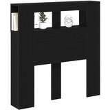  Shranjevanje vzmetnice s LED lučmi Črna Oreh 100x18,5x103,5 cm | Shoptok.si