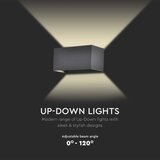  LED spoljašnje zidno svetlo LED/24W/230V 3000K IP65 crno | Eponuda.com
