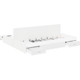  Krevet s ladicama Bijelo 200 x 200 cm Konstruirano drvo | shoptok.hr