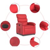  Električni naslanjač rdeče umetno usnje | Shoptok.si