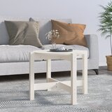  Stolić za kavu bijeli Ø 62,5 x 45 cm od masivne borovine | shoptok.hr