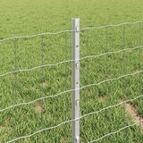 Euro ograda s postom 50 x 0,4 m Pocinčani čelik Srebrna Mreža | shoptok.hr