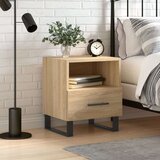vidaXL Nočna omarica sonoma hrast 40x35x47,5 cm inženirski les | Shoptok.si
