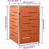  Enojna lopa za smetnjak 69x77,5x115 cm nerjaveče jeklo, (20753279) | Shoptok.si